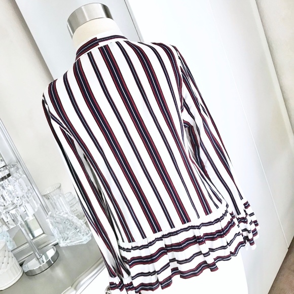 Boho Striped Top Blouse XS - Picture 4 of 6